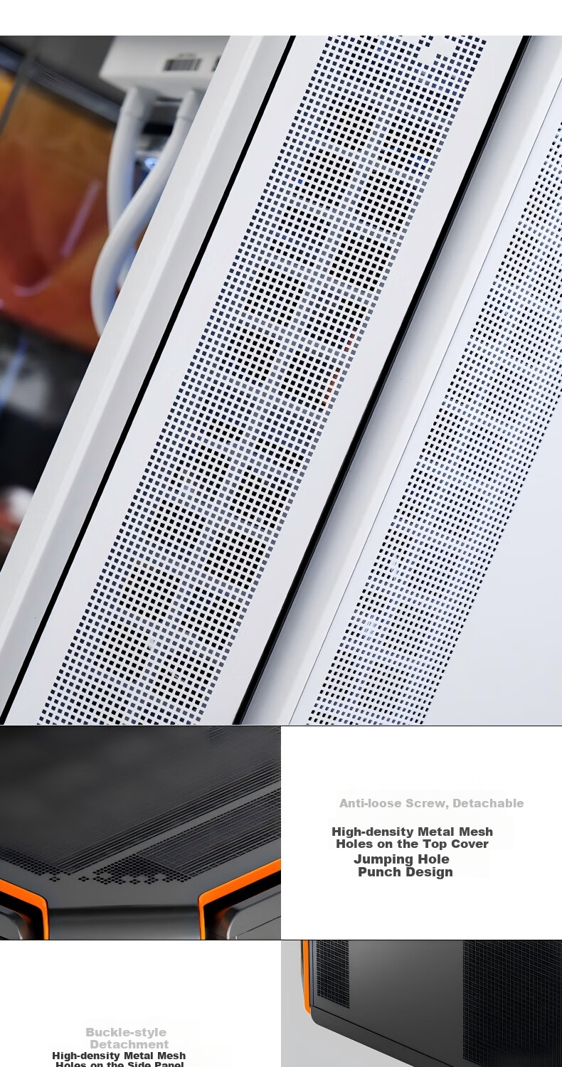 Компьютерный корпус Aigo Starry Dawn White ATX с поддержкой водяного охлаждения 360 мм, материнских плат ATX, изогнутого стекла, двухсекционный дизайн и совместимость с видеокартами 5090