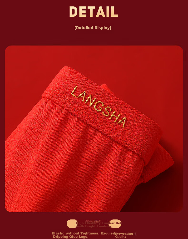 Мужские трусы LangSha, хлопок, антибактериальные, боксеры-брифы, новогодняя коллекция "Год Лошади"