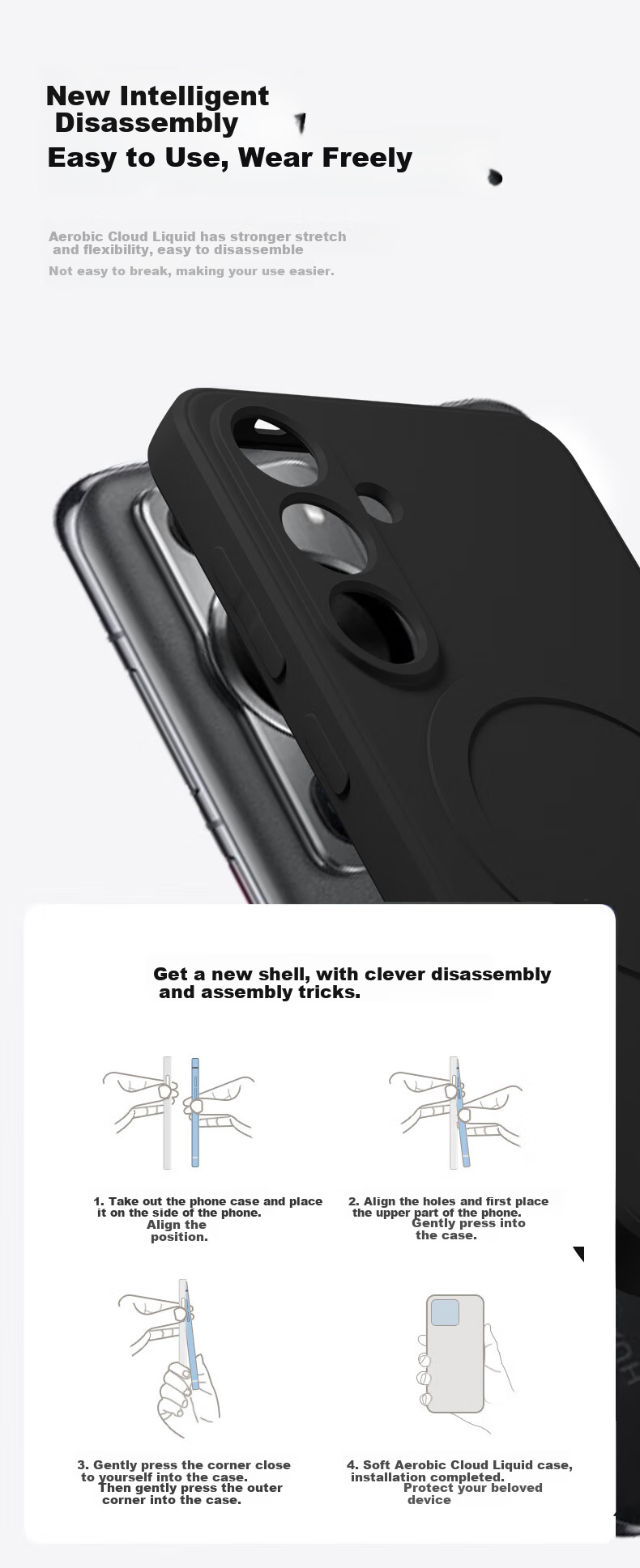 KEKLLE Чехол-накладка Магнитный для Samsung S25 Ultra, черный
