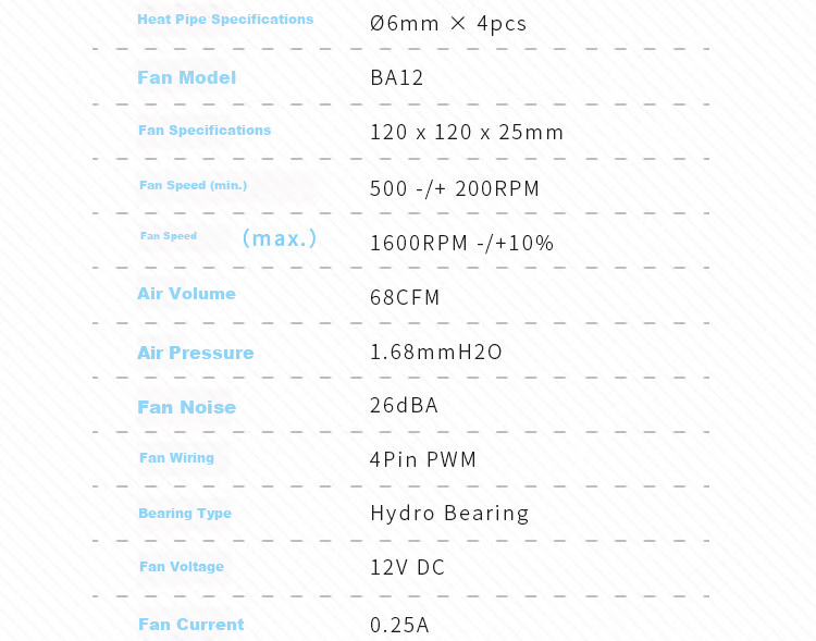 Кулер для процессора VALKYRIE AQ125 WHITE, воздушное охлаждение, 4 тепловые трубки, прямой контакт, вентилятор 12 см, совместимость LGA1700 AM5