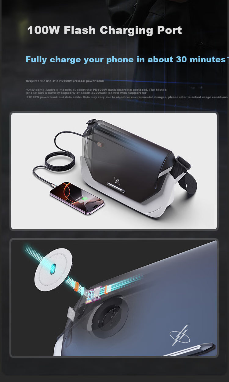 Мужская сумка GYXX Nebula 2 Crossbody, трендовая функциональная сумка через плечо, повседневная дорожная плоская сумка