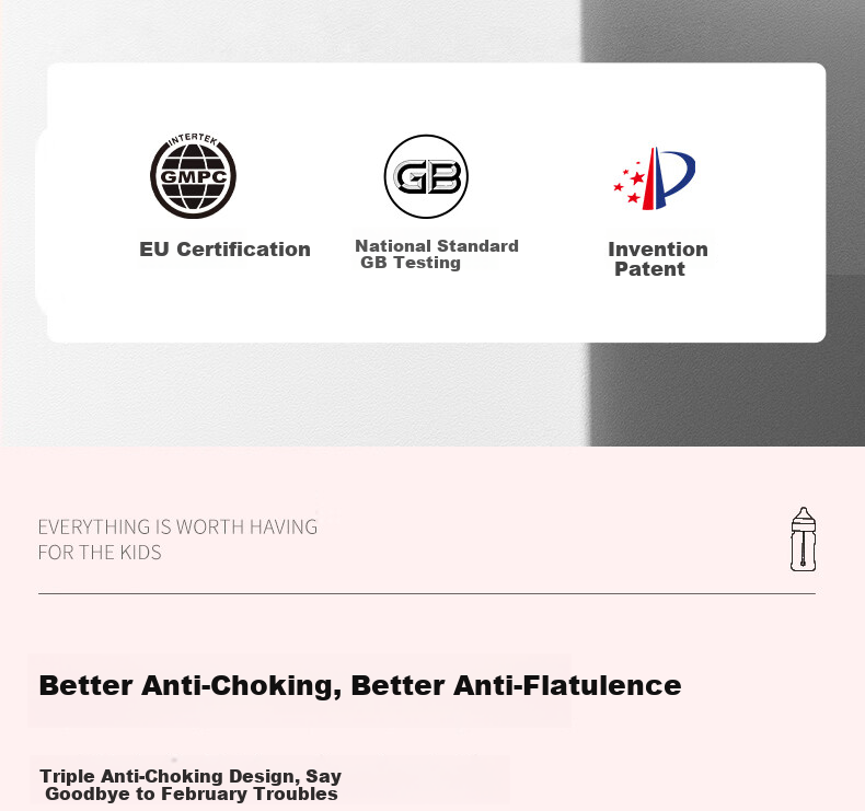 Бутылочка для кормления Shuying, противоколиковая, противоза choking, для новорожденных, с широким горлышком, стеклянная, 240 мл