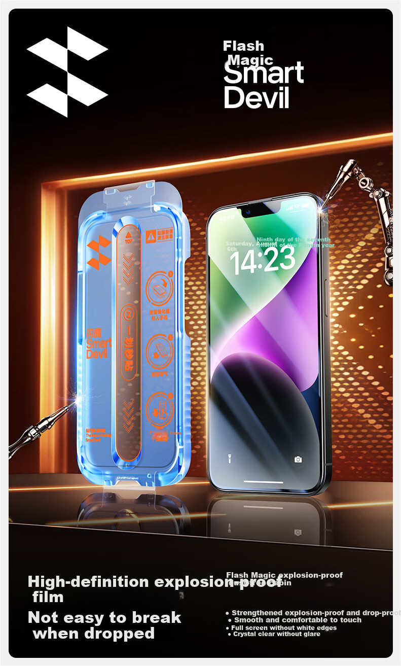 Защитное стекло для экрана Shanmo для iPhone 13/14/16e, противоударное, антибликовое, 2 шт.