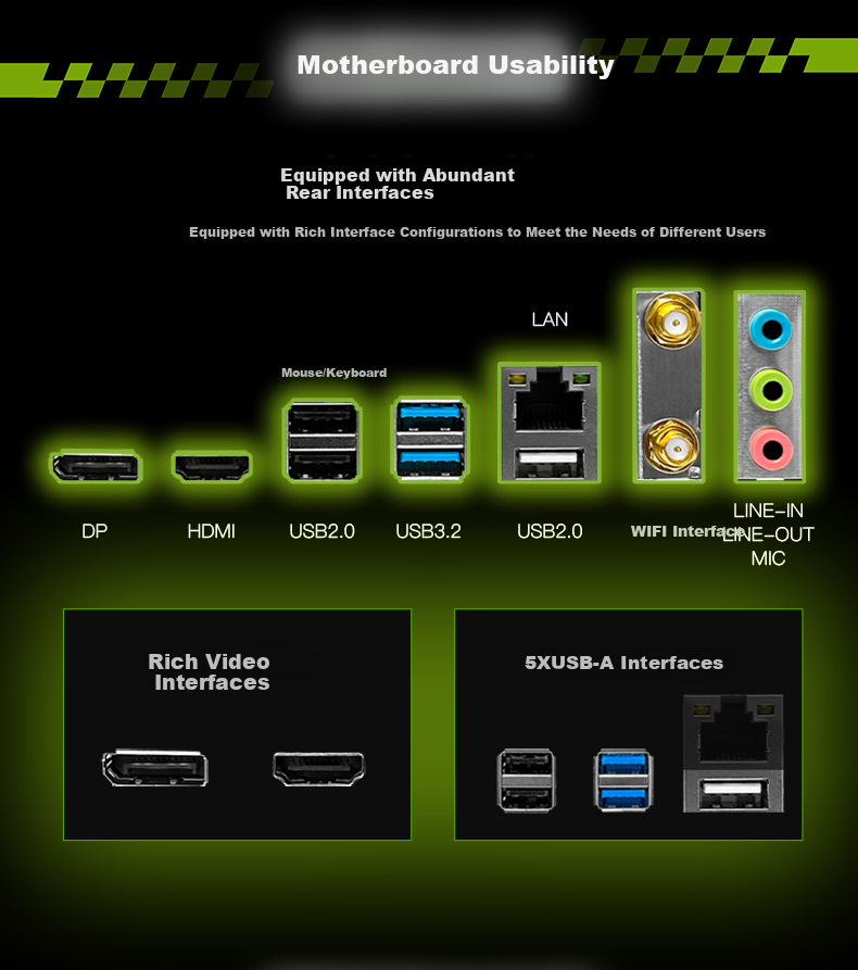 Материнская плата JGINYUE H610M-D PLUS WIFI DDR4 ARGB LGA 1700