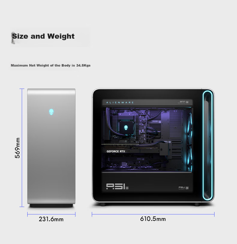 Игровой настольный компьютер Alienware Area-51 Legend, Intel Core Ultra 9, 64 ГБ ОЗУ, 2 ТБ SSD, RTX 5080, Windows 11 Home