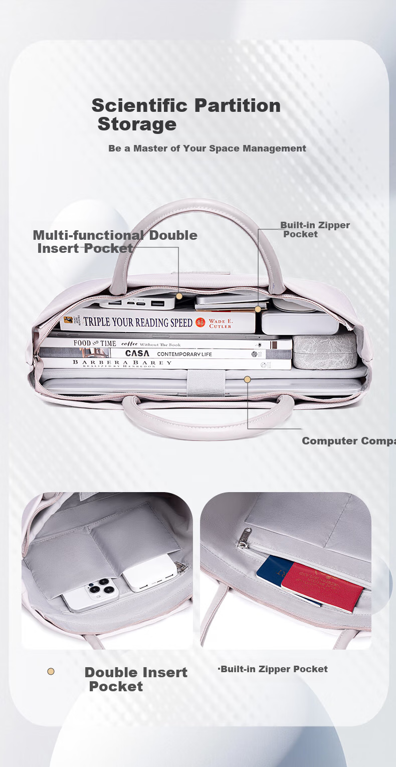 VICTORIATOURIST Сумка для ноутбука, ручная, 14-дюймовый Apple Macbook Lenovo Huawei, стильный портфель для женщин.
