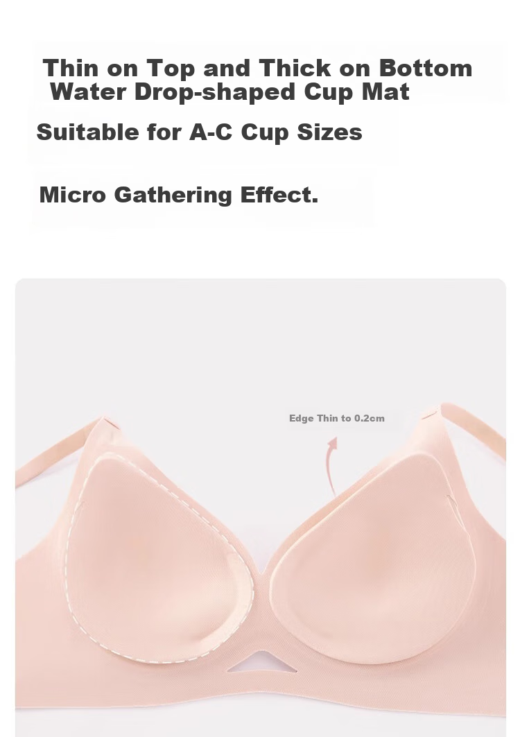 Бюстгальтер Dushiliren Push-Up Bra с мягкой поддержкой, бесшовный, дышащий, предотвращающий провисание, с боковой поддержкой, для женщин