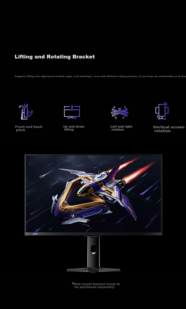 Игровой монитор MI REDMI G Pro 27U, 27 дюймов, 4K (3840x2160), 160 Гц, Mini-LED, Dolby Vision, HDR1000, PengpaiOS2, 1K 320 Гц
