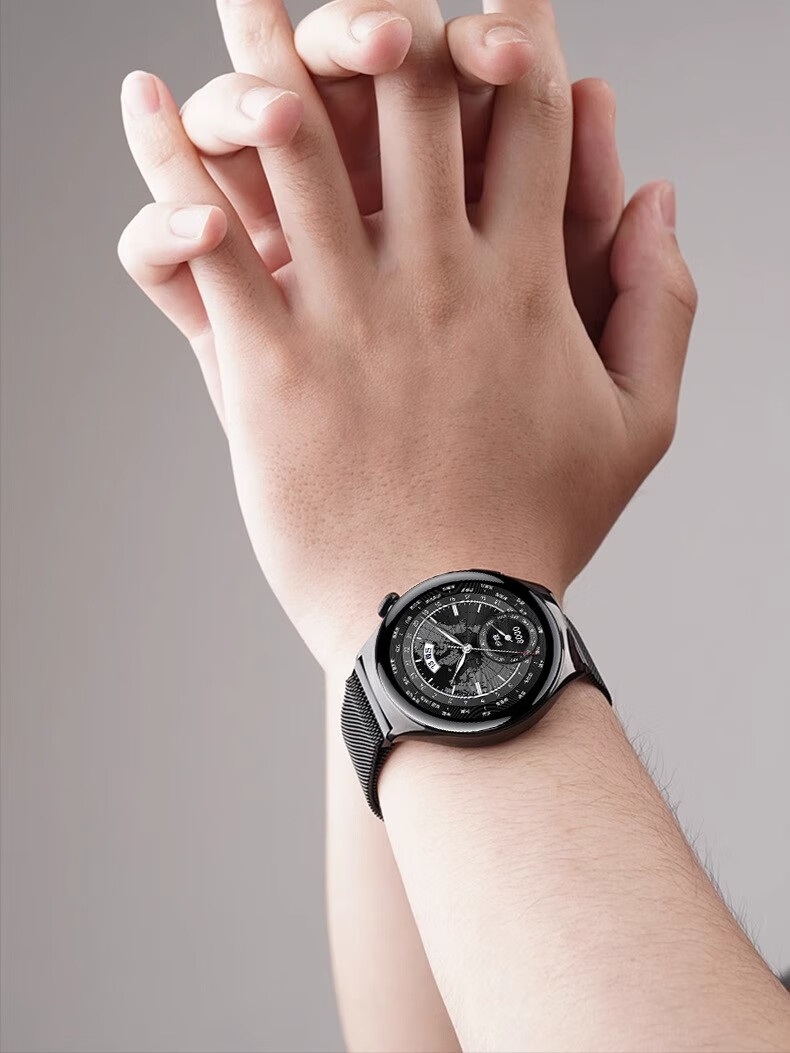 Ремешок Iboann для Vivo Watch 5, из нержавеющей стали, умный спортивный ремешок для часов IQOO Watch 5, силиконовый с магнитной застежкой, черный