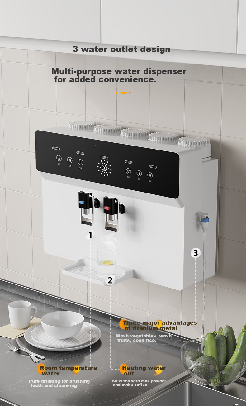 CHIGO HR108 Система очистки воды с функцией нагрева, 100G, настенная, прямое подключение к водопроводу