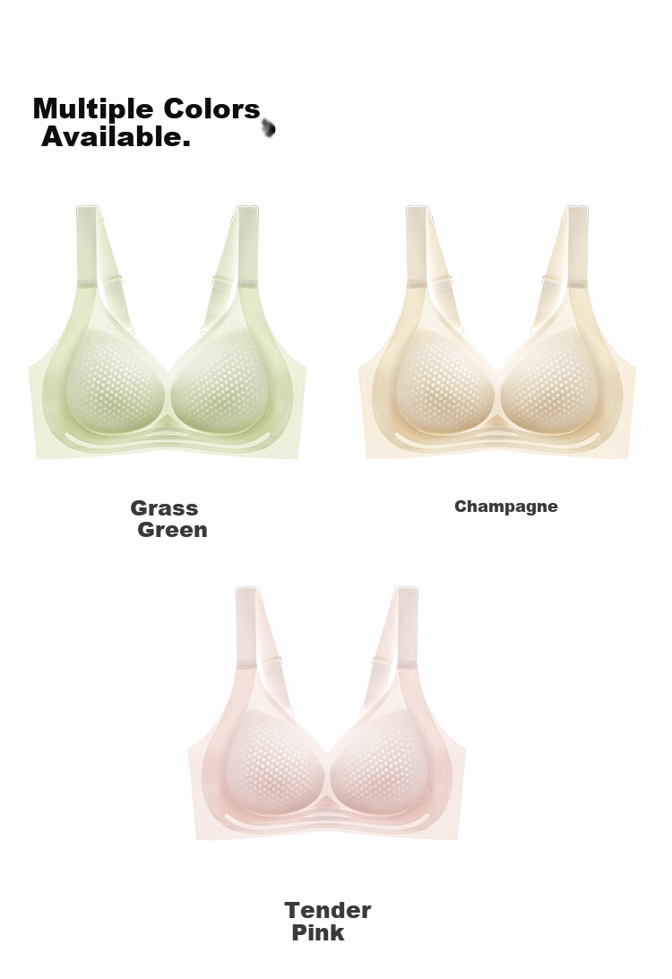 Женский бюстгальтер MiiOW, модель Soft Support Bra, размер L, цвет шампань. Бесшовный, с поддержкой, из дышащего материала "холодный лед" шелк. Обеспечивает подъем и Push-Up эффект.