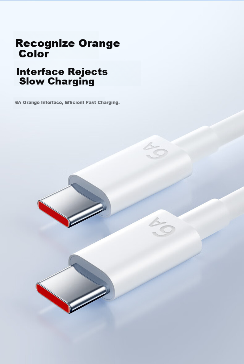 Кабель Type-C KOVOL для быстрой зарядки 6A, 1.8 метра, белый, для Huawei, Xiaomi, Apple