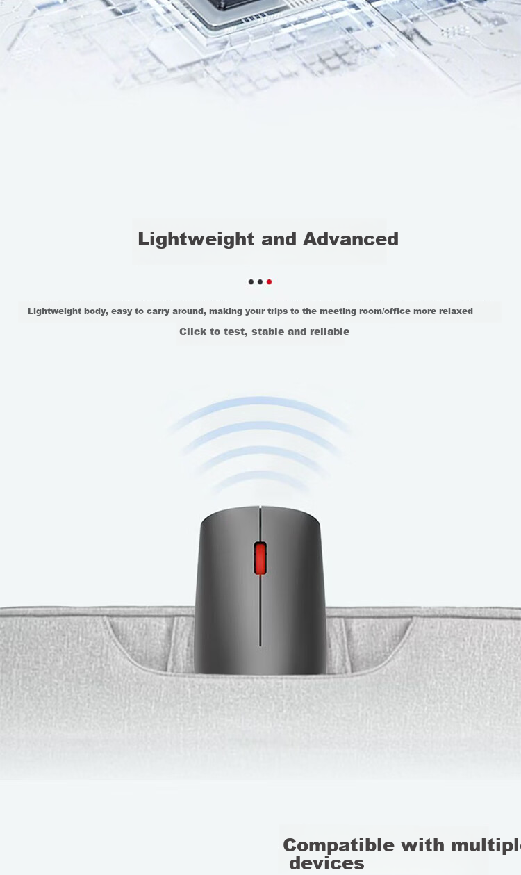 Беспроводная Bluetooth-мышь Lenovo Thinkplus T60X, умная, с эргономичным дизайном, серая