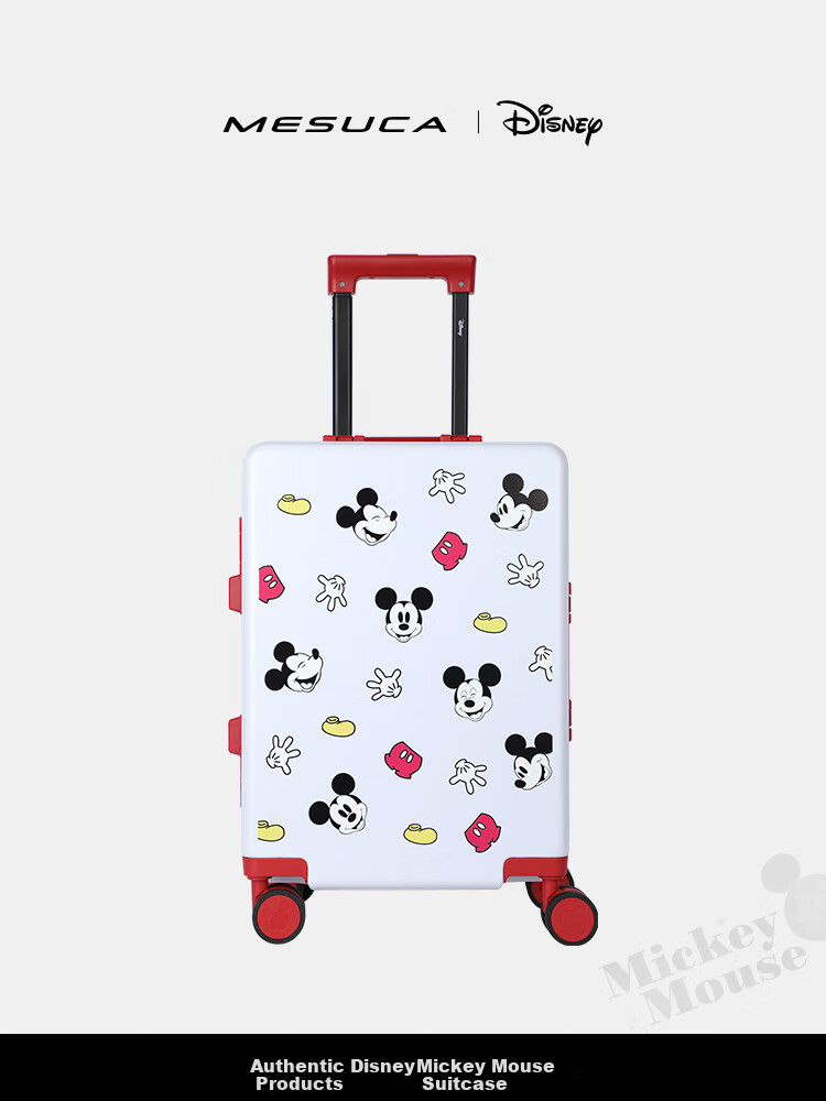 Чемодан Mesuca X Disney Mickey Luggage Print 20-дюймовый, с алюминиевой рамой, для ручной клади
