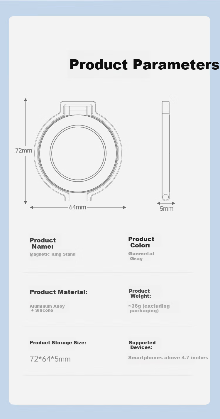 Магнитный держатель для телефона THE TREE MagSafe, складной, ультратонкий, портативный, из алюминиевого сплава, для настольного использования, 360° вращение