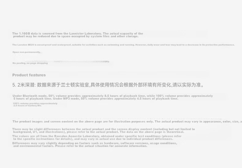 Наушники Lanshidun с костной проводимостью BE20, беспроводные Bluetooth-наушники открытого типа для спорта, плавания, бега, езды на велосипеде, водонепроницаемые IPX8, с шумоподавлением без звонков, серый-зеленый