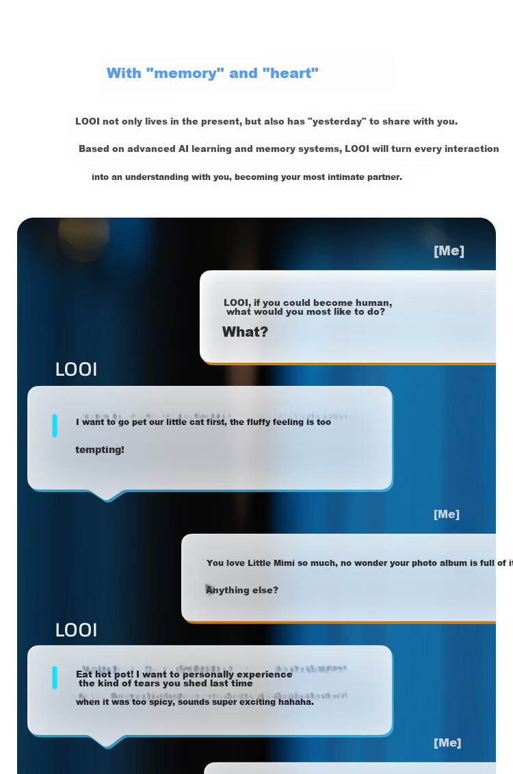 LOOIROBOT LOOI Робот-компаньон, большая языковая модель DeepSeek, голосовой диалог на китайском и английском, визуальное распознавание, беспроводная зарядка MagSafe, робот-компаньон с ИИ [Космический черный]