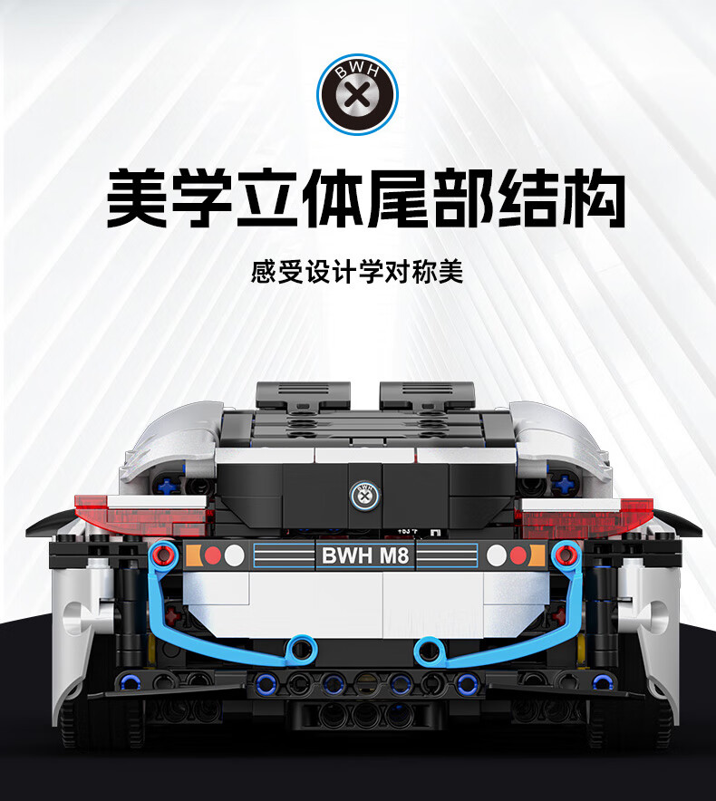 Конструктор Lianhe Chuangxiang BMW Sports Car, большой, для самостоятельной сборки, для мальчиков от 8-12 лет, подарок на Новый год или день рождения