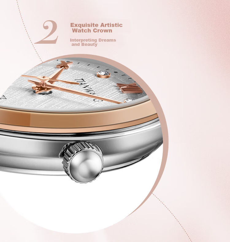 Женские часы TIAN WANG LS31374TP.D.S.W, кварцевые, стальной ремешок, винтажные, элегантные, подарок на День Святого Валентина