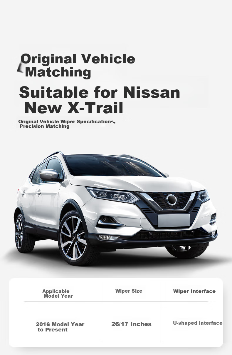 Комплект дворников Goodyear для Nissan Qashqai 2008-2015, 24/16 дюймов, бескаркасные, резиновые
