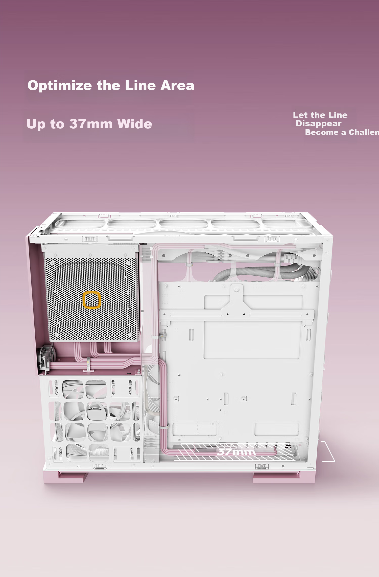 Корпус GeometricFuture Model5 Wukong Pink Limited Edition для компьютера, Розовый