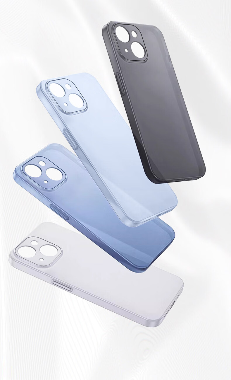 Чехол GURRS для iPhone 15, ультратонкий, полупрозрачный, силиконовый, защита объектива, темно-космический черный