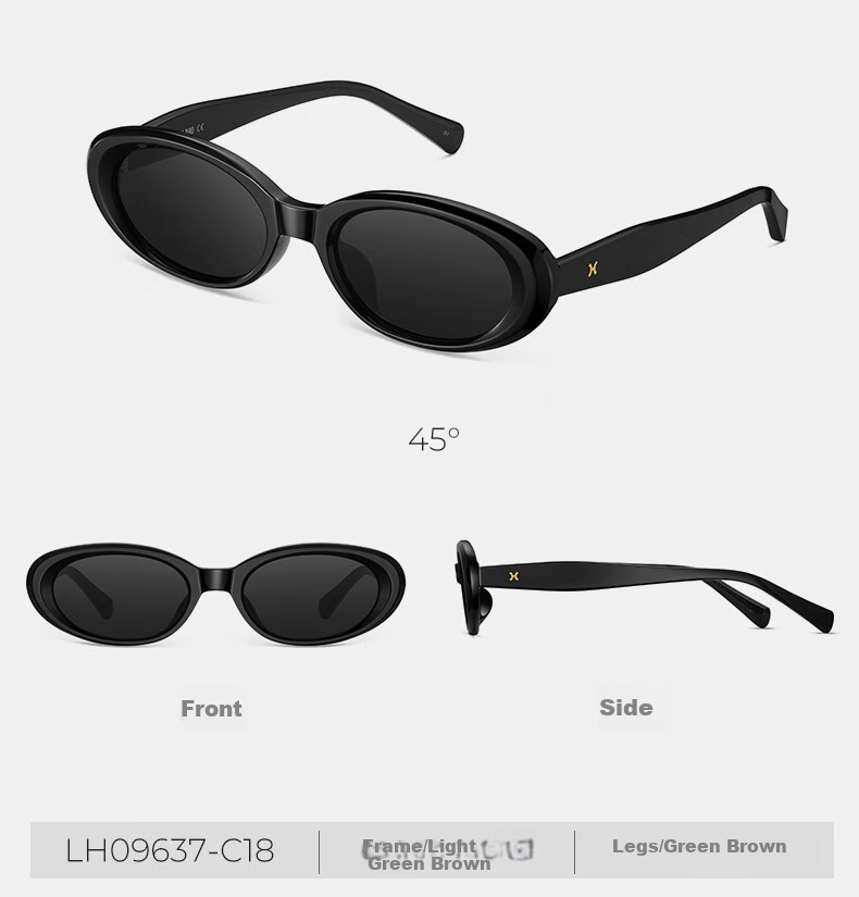 Женские солнцезащитные очки LOHO Cat Eye, узкая оправа в стиле ретро, поляризованные, 2026