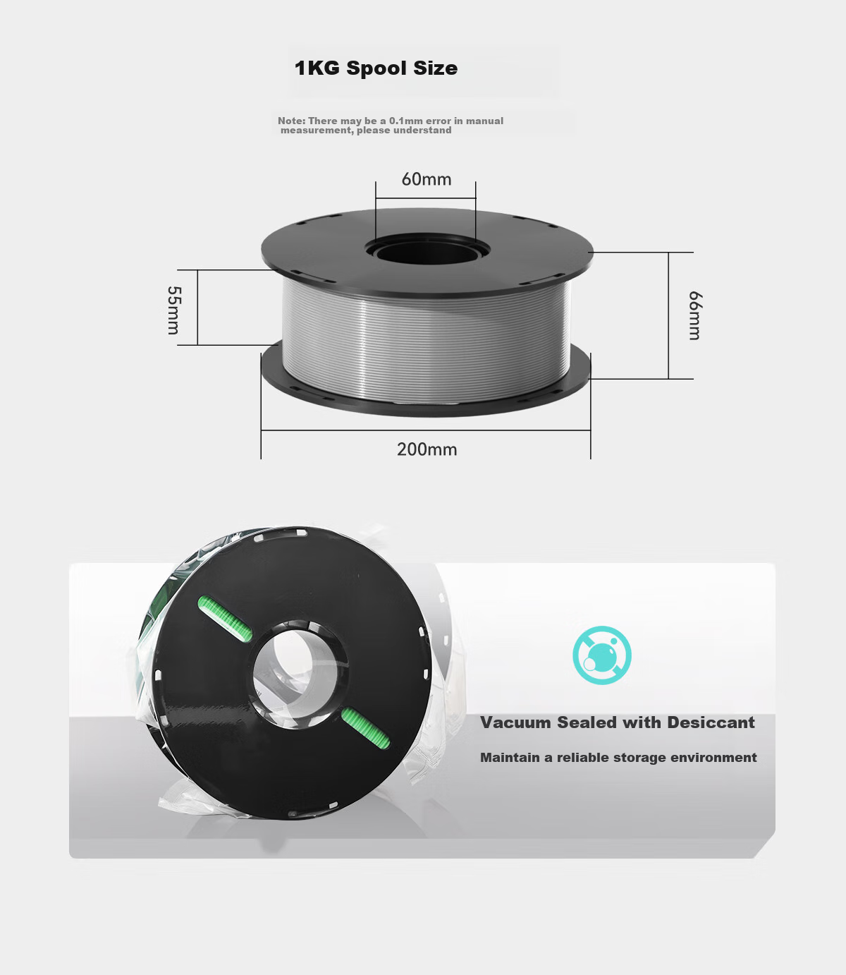 3D-принтер INKCLOUD PLA Basic, нить для 3D-печати, белая, 1 кг, 1.75 мм