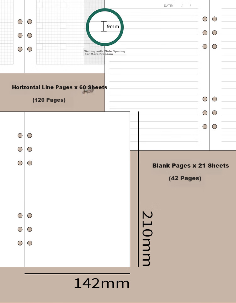Never Lively Notebook 3.0 Loose-Leaf A5 Detachable Transparent Cover Notebook