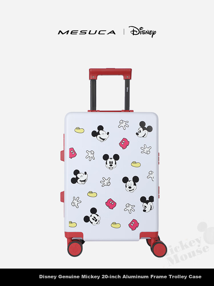 Чемодан Mesuca X Disney Mickey Luggage Print 20-дюймовый, с алюминиевой рамой, для ручной клади