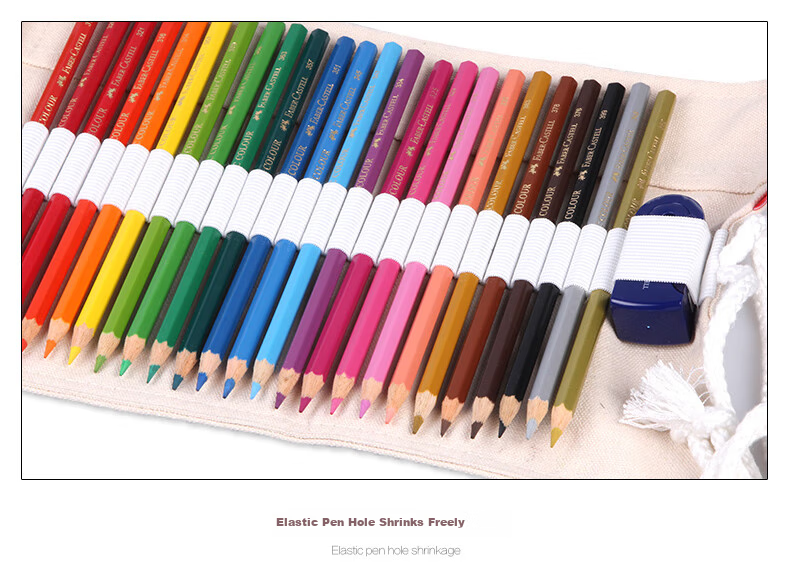 Пенал-скрутка Faber-Castell для карандашей, 76 отделений, холщовый