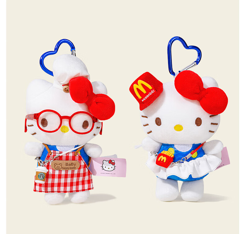 Плюшевая игрушка Yimeiwawa HelloKitty, подвеска для рюкзака, брелок, мягкая игрушка, подарок для девочки