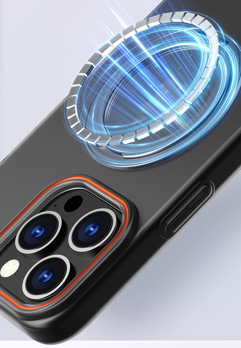 Чехол-накладка Baozou для Apple iPhone 15 Pro Max, черный, с магнитной подставкой