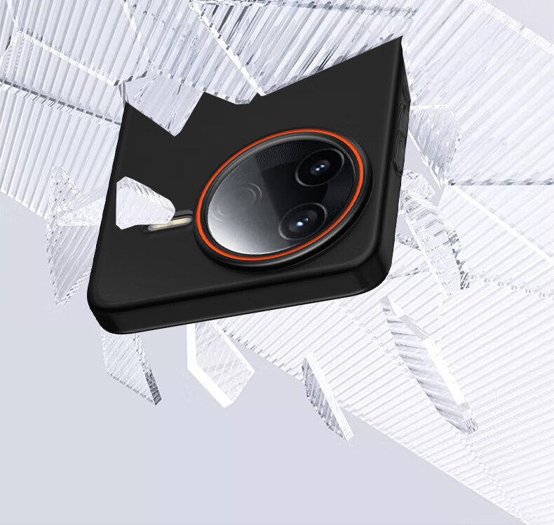 Baozou Чехол-накладка с магнитом для Xiaomi Redmi K80, противоударный, с защитой от отпечатков пальцев, прозрачный, черный