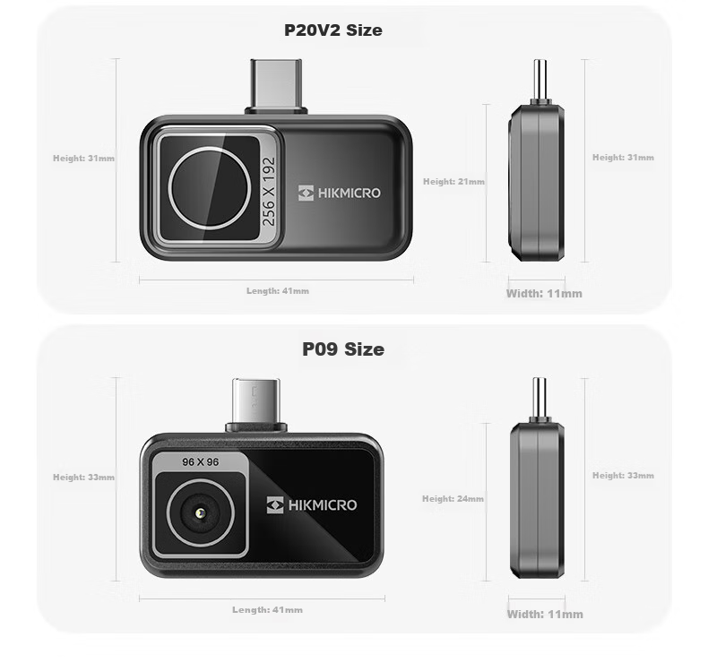 Тепловизор HIKMICRO P09 для смартфона, инфракрасный, 192x192, измерение температуры, детектор утечек, Android/iOS