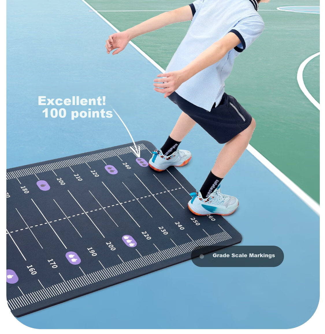 Коврик для прыжков Keep Standing Long Jump Test Specialized Mat, нескользящий, для домашних тренировок, для вступительных экзаменов в среднюю школу, расширенная версия 300*90 см