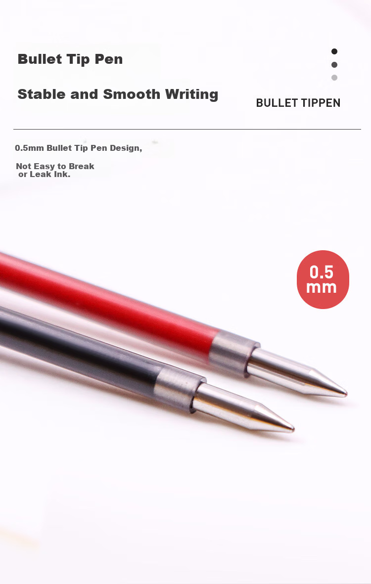 Сменный стержень для шариковой ручки Pentel, 0.5 мм, черный, 1 шт.