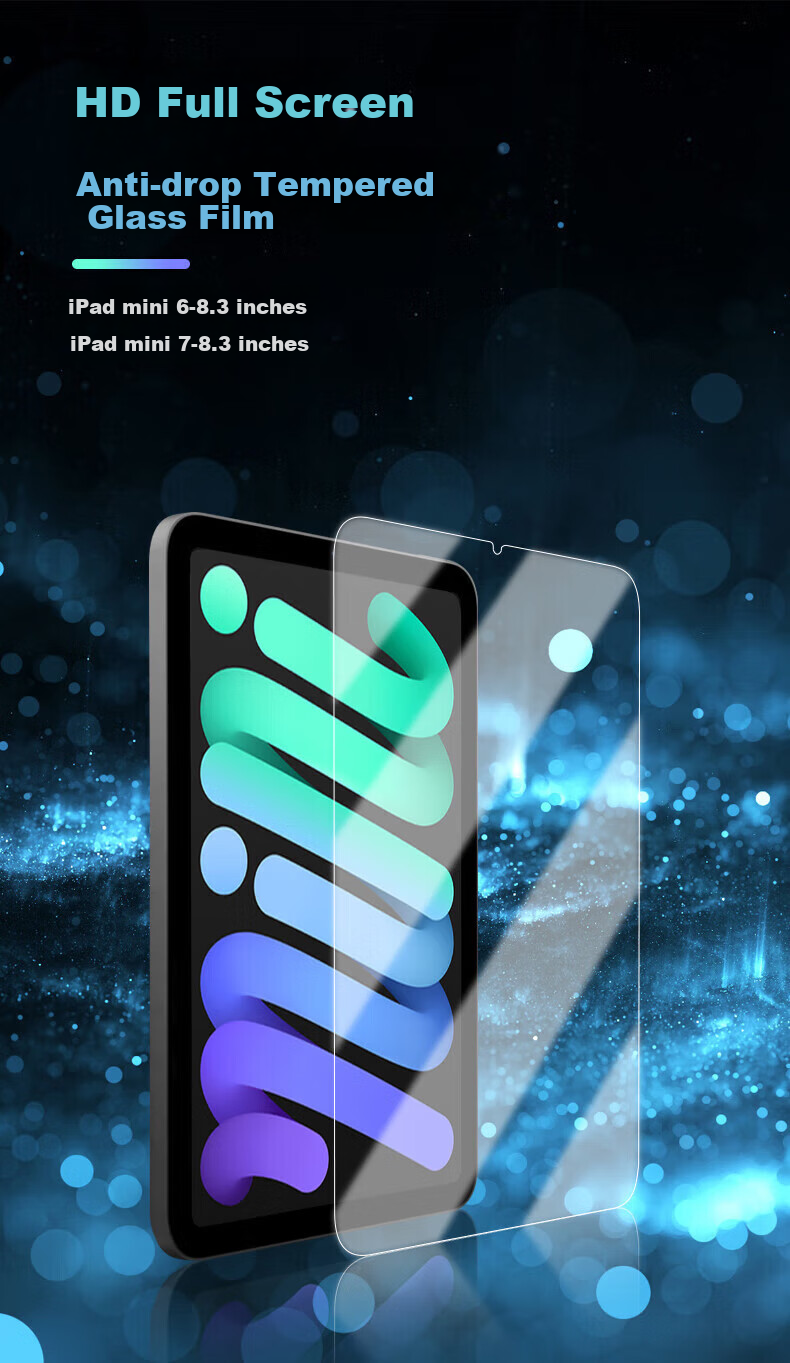 Защитное стекло Jiangming для iPad Mini 7/6, 8.3 дюйма, HD Clear, противоударное, антибликовое, для Apple Tablet