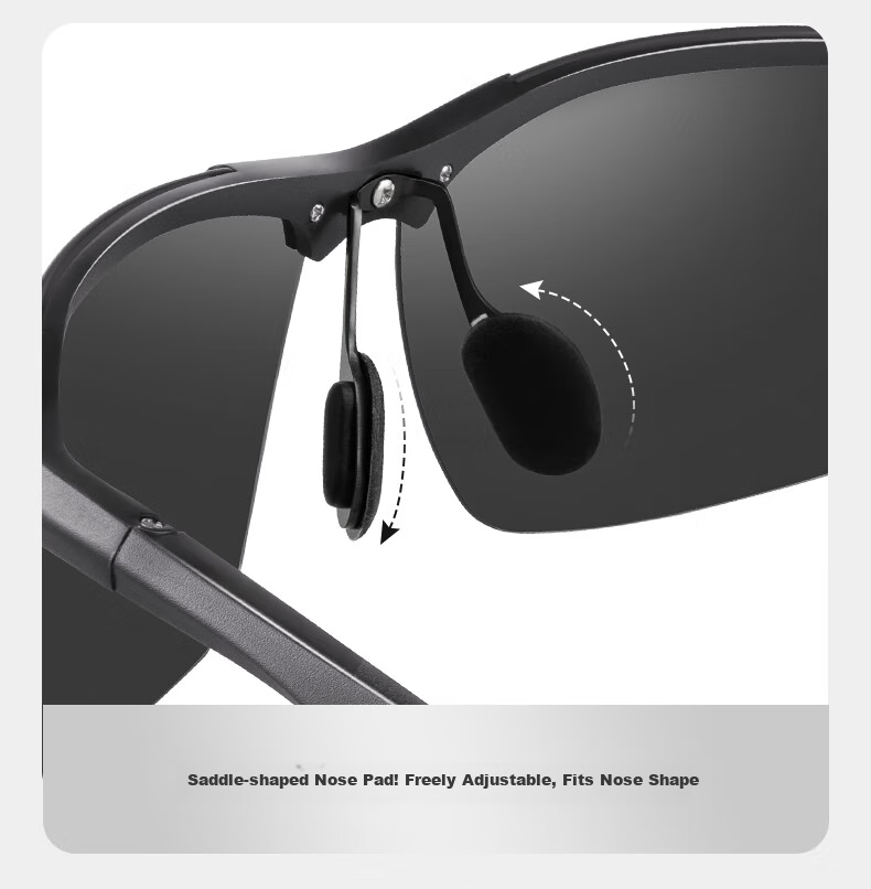 HELEN KELLER Polarized Sunglasses for Men, Driving Glasses, Aluminum-Magnesium Sports Sunglasses, Cycling Goggles HK626P06