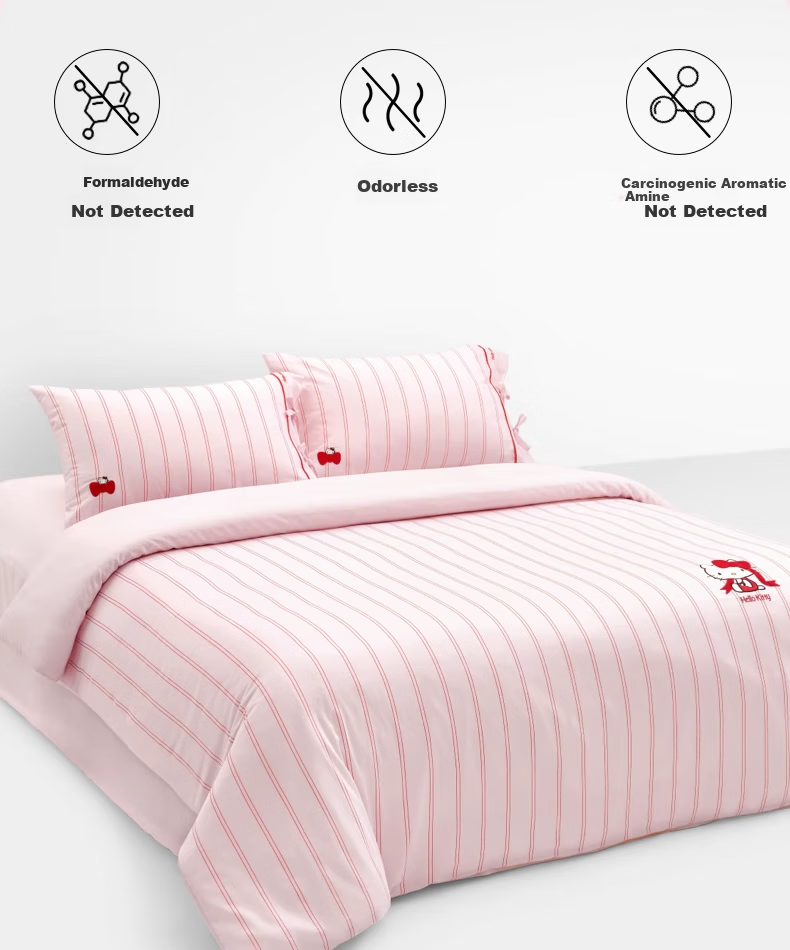 Комплект постельного белья tbh, "Hello Kitty", 1.8 м, хлопок, жаккард