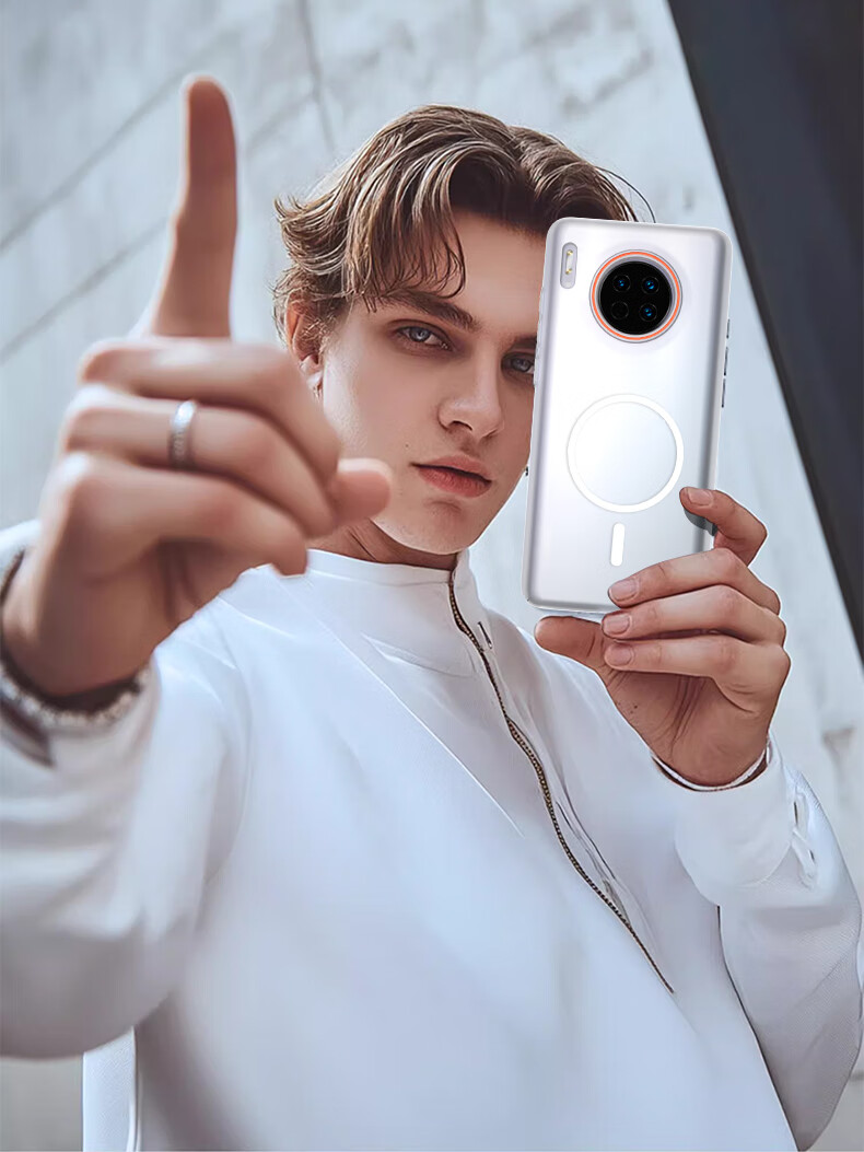 Противоударный чехол-накладка Baozou для Huawei Mate30, магнитный, матовый, полупрозрачный, легкий, тонкий, с защитой от отпечатков пальцев, противоударный, стойкий к истиранию, защищающий от падений, простой стиль, светло-роскошный стиль, с защитой камеры