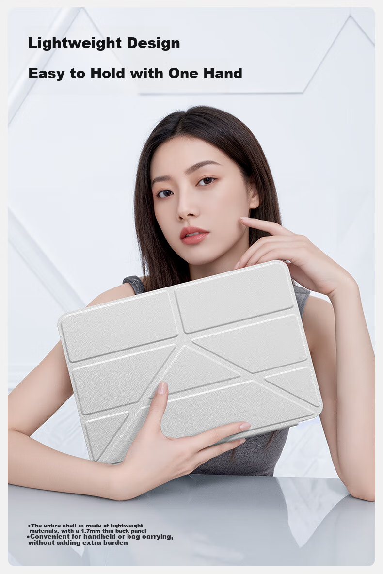 Чехол для iPad Air 7/6 Shanmo, 11 дюймов, M3 чип, прозрачный акриловый, черный