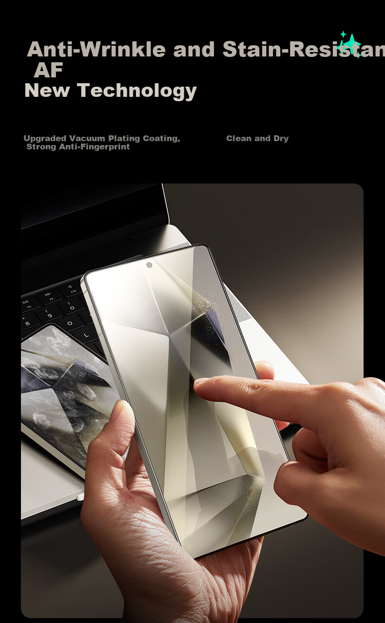 Защитное стекло ESR для Samsung S25 Ultra, 3 шт., противоударное, HD, полное покрытие