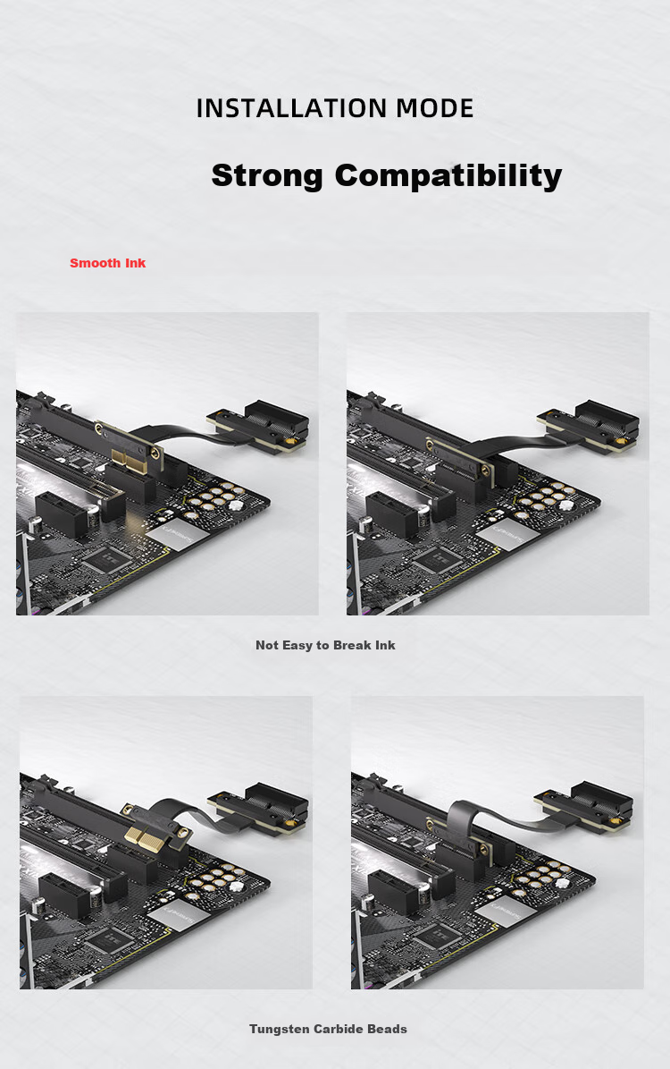 Кабель-удлинитель MOGE PCIe X1 3.0, сетевой карты, звуковой карты, DMA, 15 см, угловой