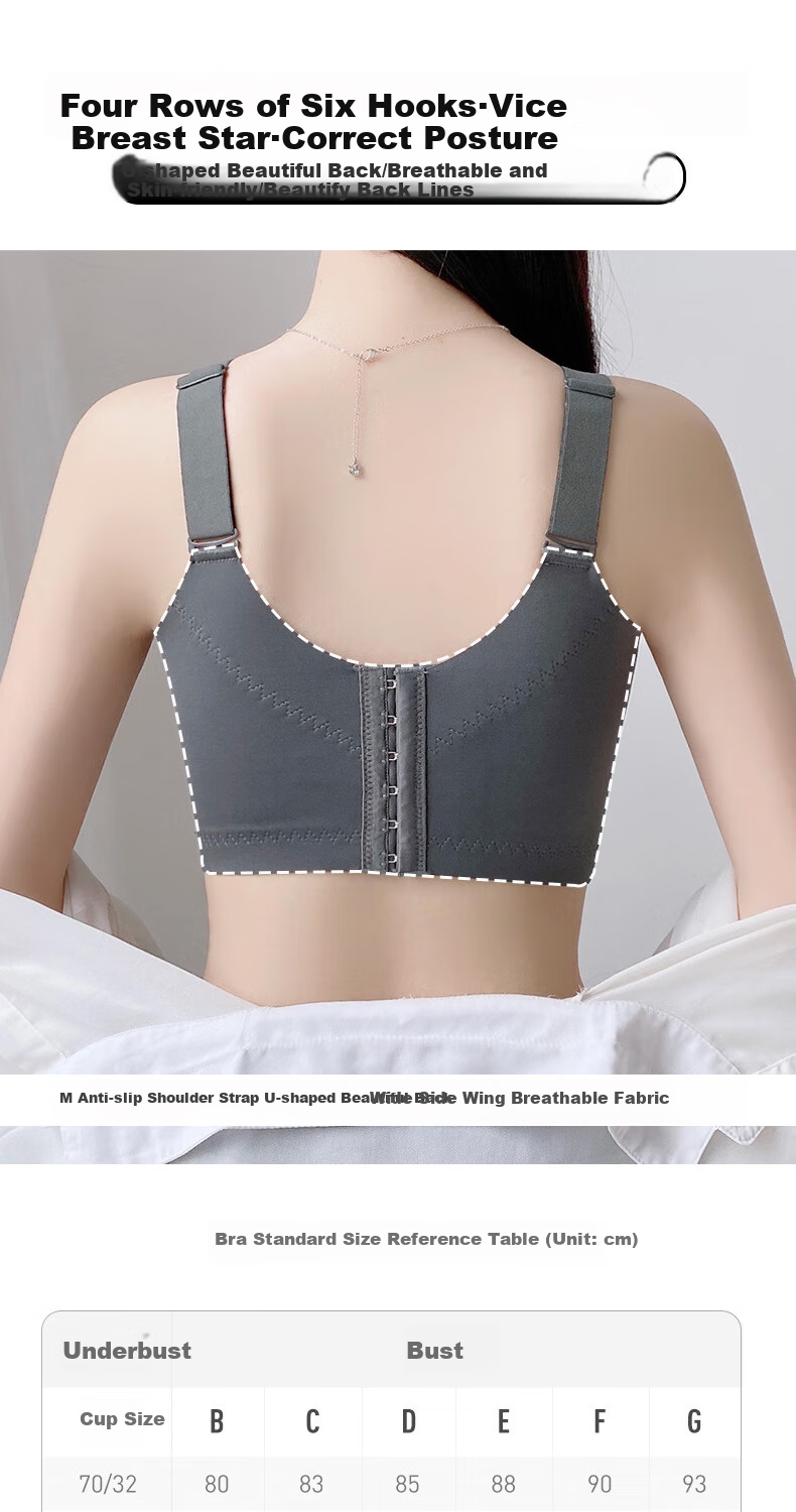 Бюстгальтер LangSha Plus Size, тонкий, push-up, антигравитационный, для женщин с большой грудью, минимизирующий, с боковой поддержкой, темно-зеленый, 100CD