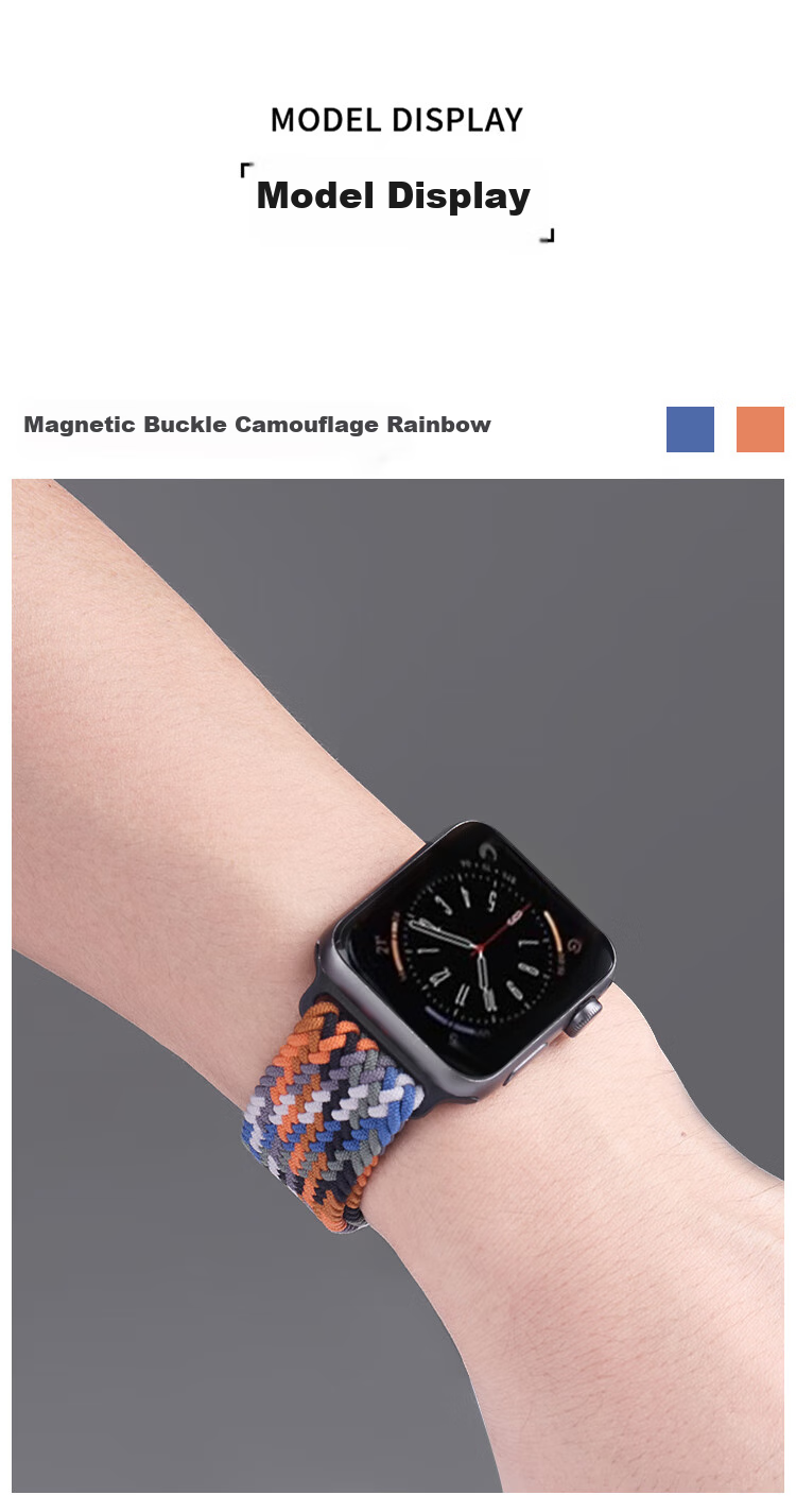 Ремешок MSSM для Apple Watch Series 11/10/9/SE3/Ultra3, нейлоновый, с магнитной застежкой, Космический серый, 38/40/41/42 мм