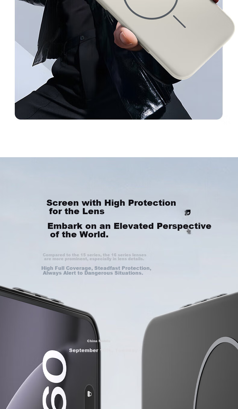 Чехол для iPhone 16 Pro KEKLLE, защитный, с магнитной беспроводной зарядкой, матовый, противоударный, полуночный черный