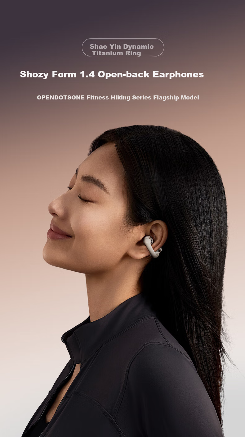 Беспроводные наушники SHOKZ OpenDots ONE Titanium E310, с креплением на ухо, Bluetooth 5.4, защита IP54, до 40 часов работы, белый