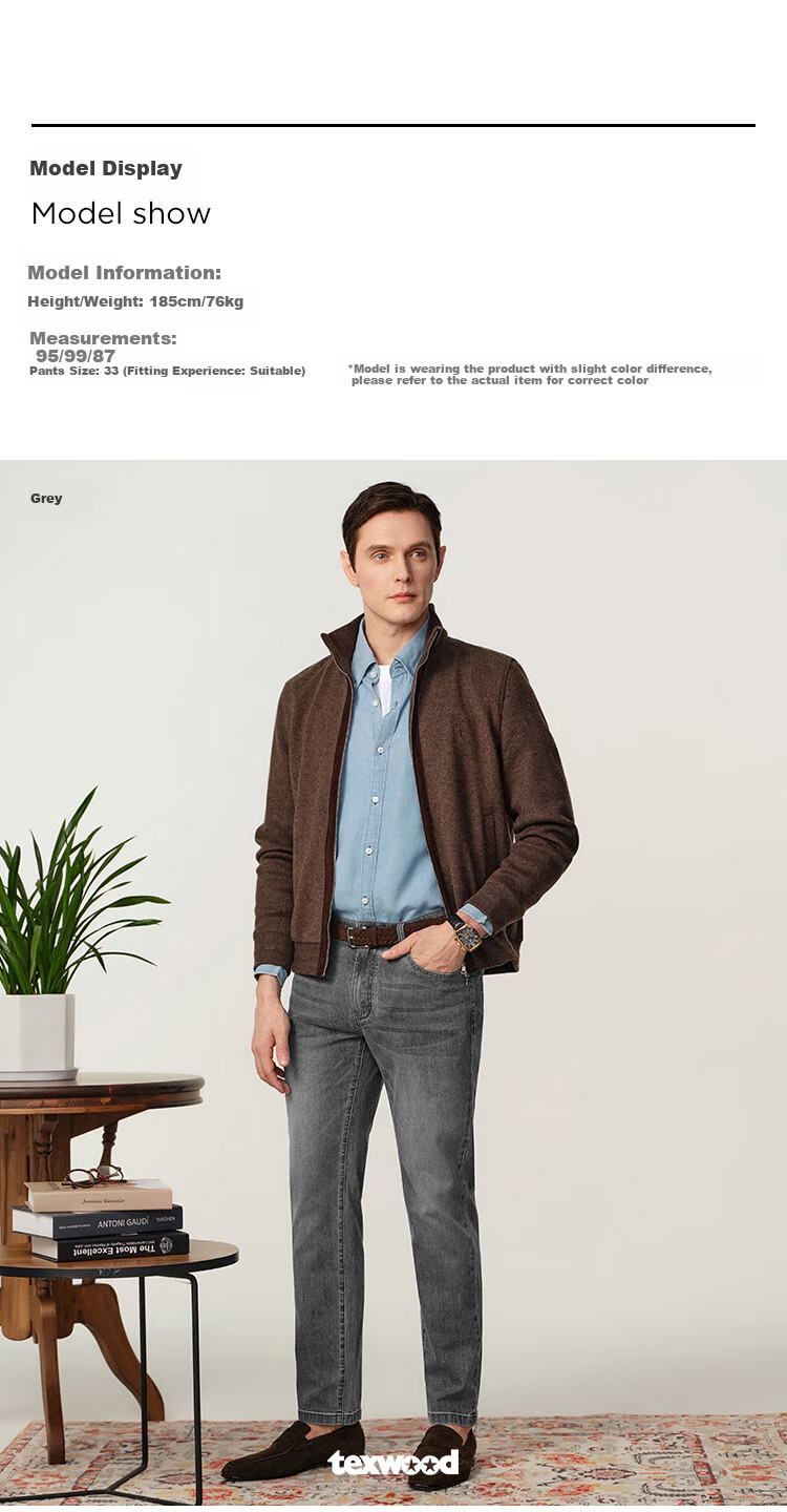 Джинсы Texwood Apple Men's Jeans, мужские, размер 36, светло-серые