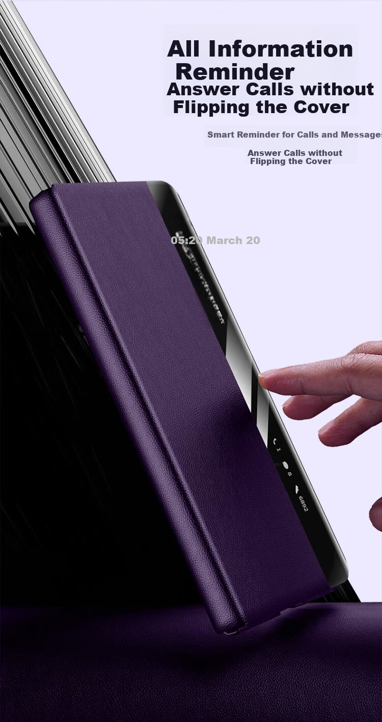 Чехол HANNUO для Huawei Mate X5, защита от падений, ультратонкий, кожаный, черный